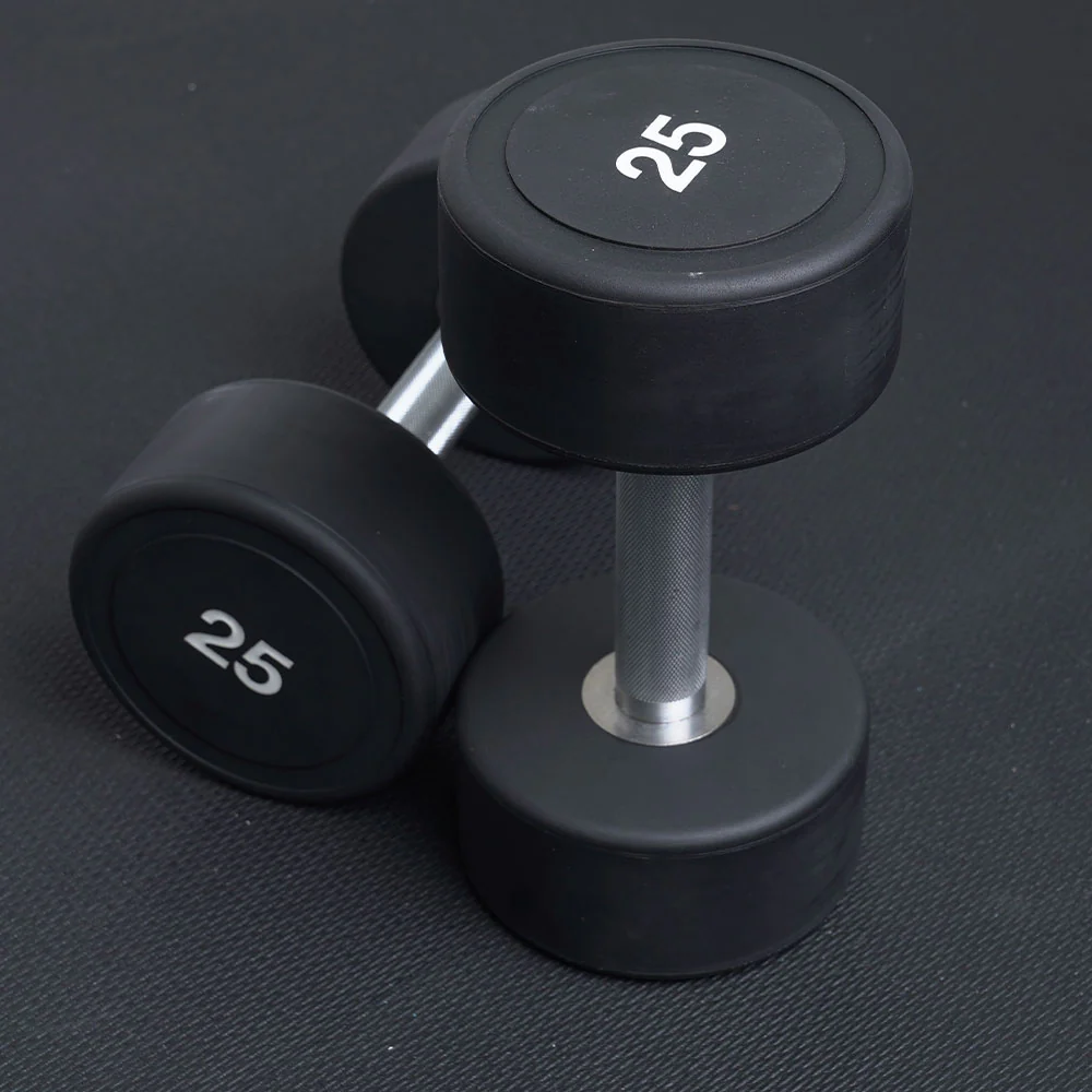 5-30LBS URETHANE ROUND DUMBBELL SET WITH STAND - Image 11