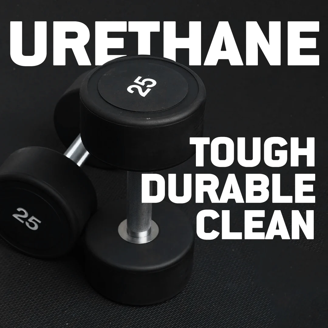 5-30LBS URETHANE ROUND DUMBBELL SET WITH STAND - Image 6