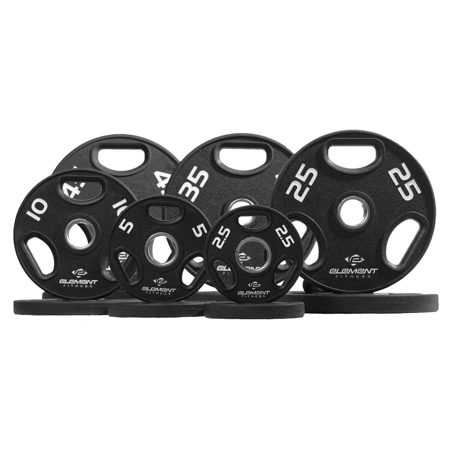 Element Fitness - 300lb Virgin Rubber Olympic Pro Plate Set with ECO Bar Kit - Image 10