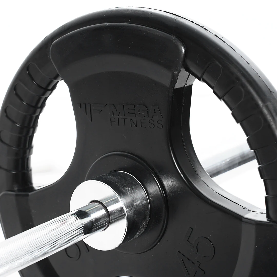 Mega Fitness - Rubber Olympic 300lbs Plate Set - Image 3
