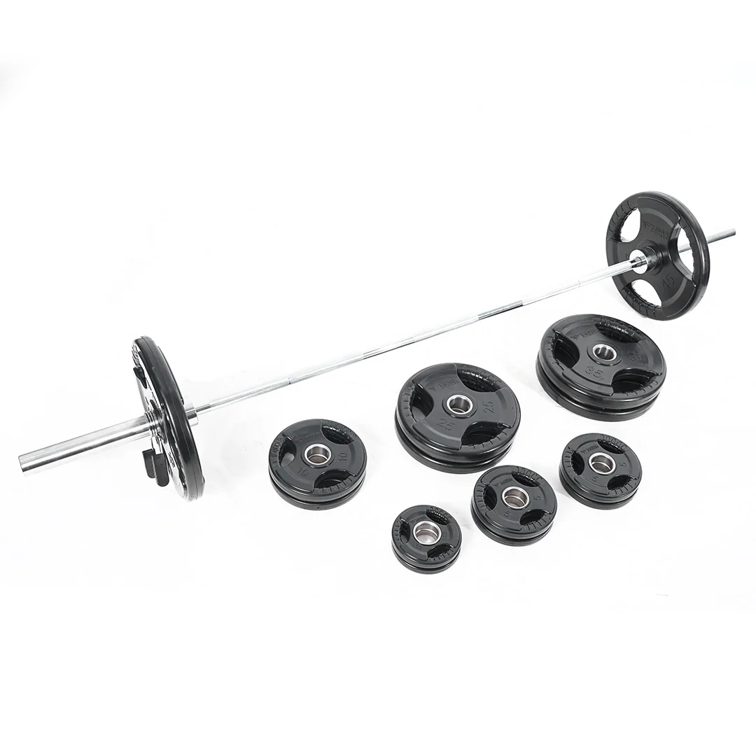 Mega Fitness - Rubber Olympic 300lbs Plate Set - Image 4