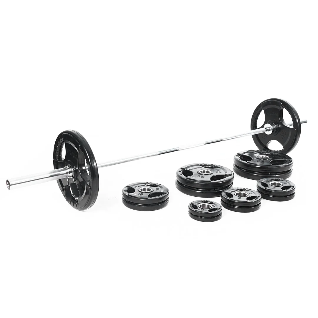 Mega Fitness - Rubber Olympic 300lbs Plate Set - Image 5