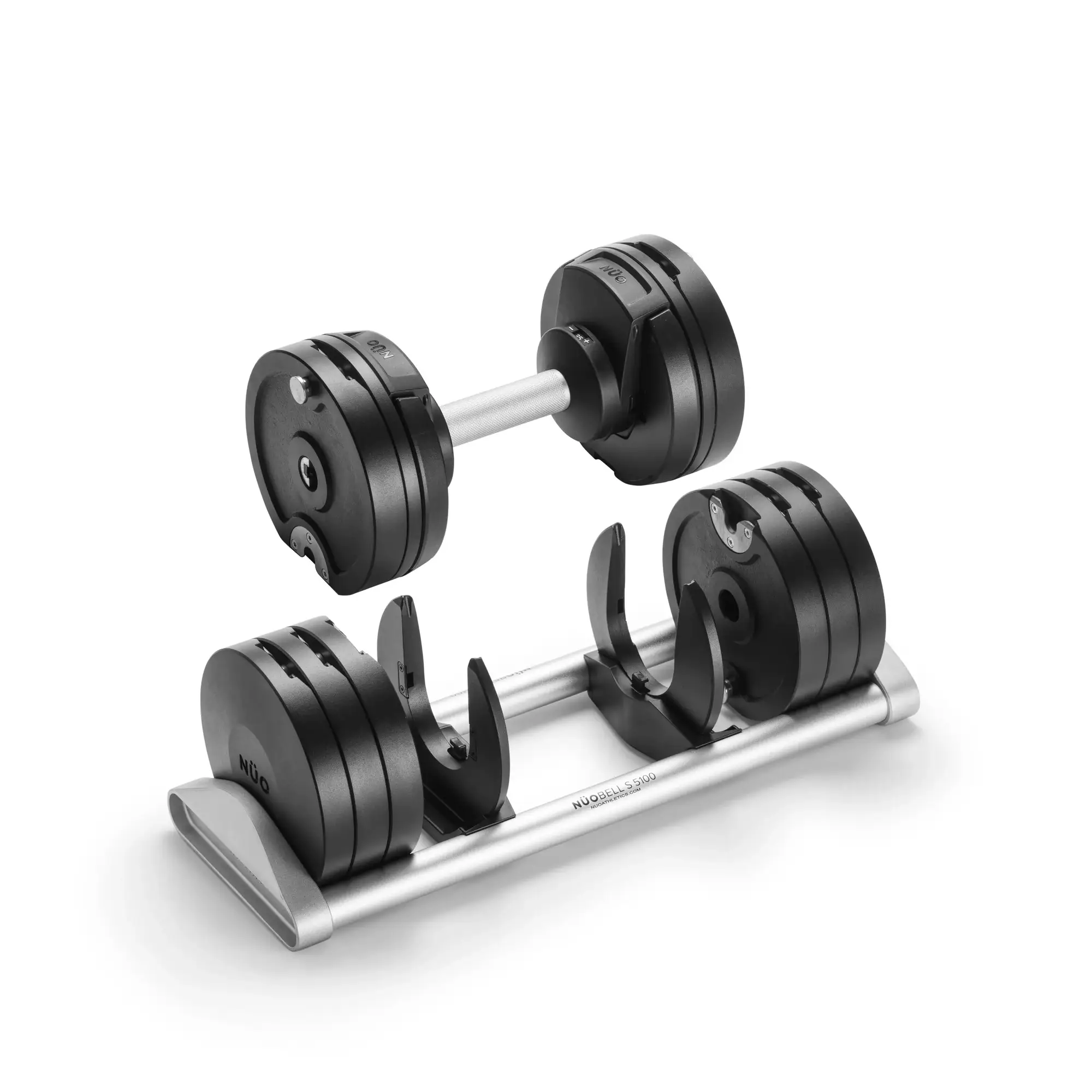 NUOBELL S 5100 Silver - Adjustable Dumbbell Pair - Image 13